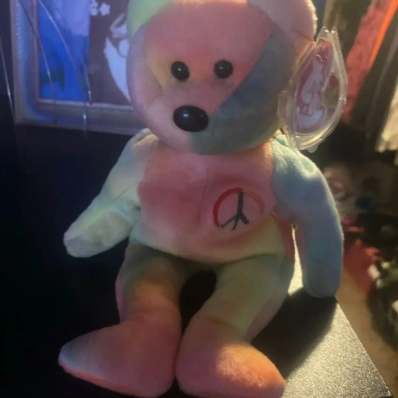 RARE TY Tie-Dye Beanie Baby from the Peace Collection - Picture 2 of 9